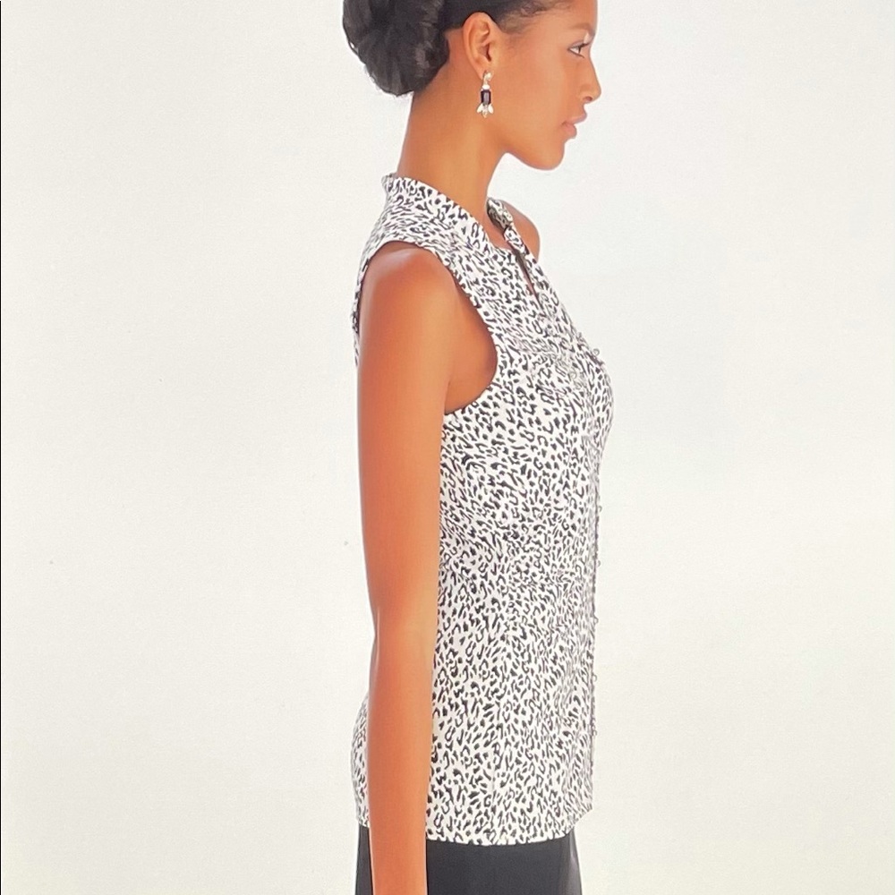 WHBM Leopard Sleeveless Top Size Small - Picture 4 of 16